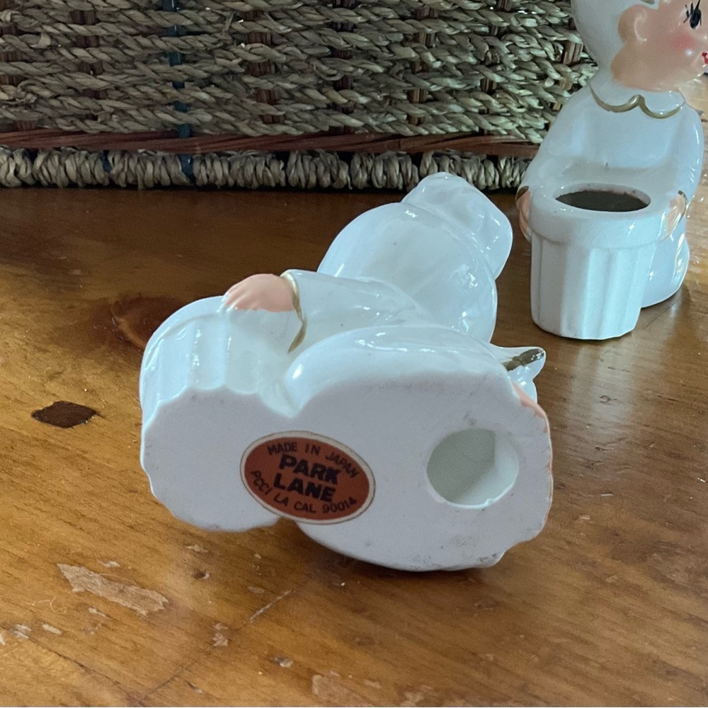 Vintage Ceramic Park Lane Angel Candle Holders - Picture 10 of 11
